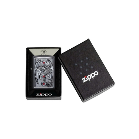 Bật Lửa ZIPPO - Classic - Anne Stokes Gothic Guardian Emblem (Rồng Bảo Vệ)