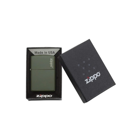 Bật Lửa ZIPPO - Classic - Classic Green Matte Zippo Logo