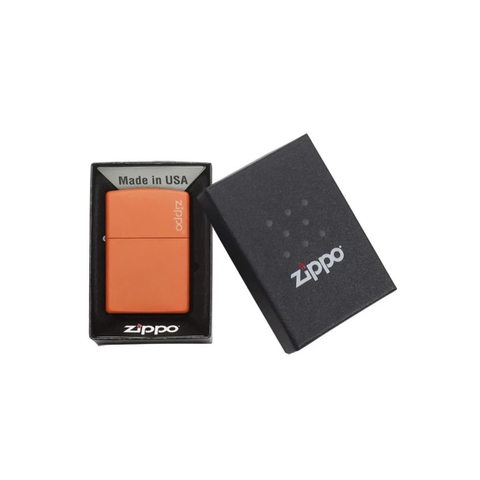 Bật Lửa ZIPPO - Classic - Classic Orange Matte Zippo Logo