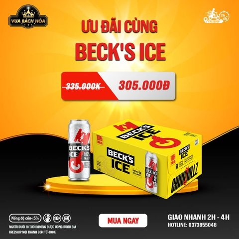 Thùng 24 Lon Bia Beck's Ice 330ml