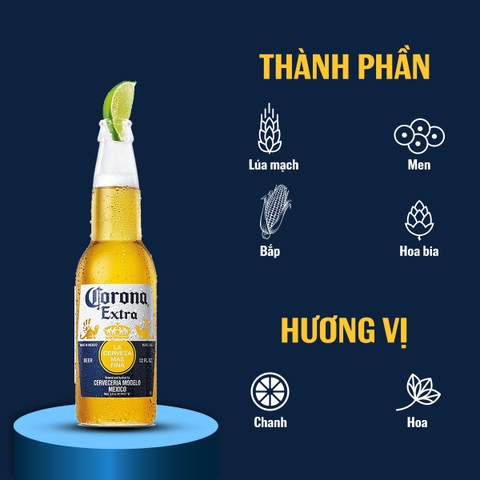 Thùng 24 Chai Bia Corona Extra 330ml