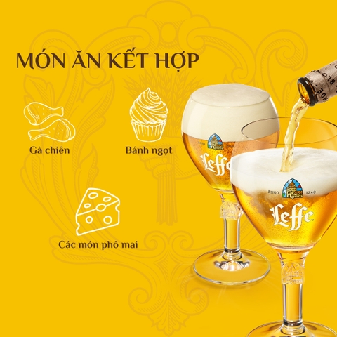 Thùng 24 chai Bia Leffe Blonde 330ml