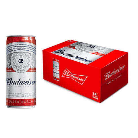 Thùng 24 Lon Bia Budweiser 330ml