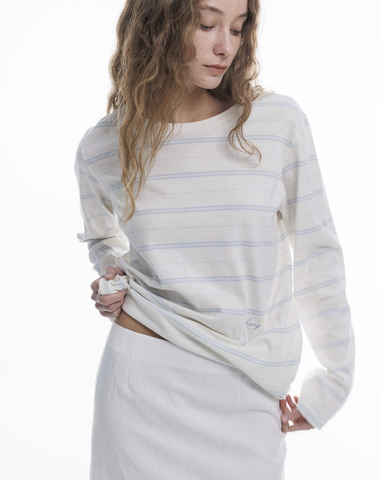 Áo Len Mỏng Kẻ Xanh