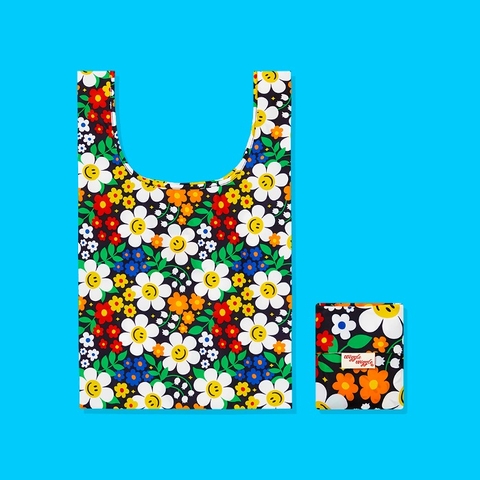 Túi Gập Tiện Lợi Wiggle Wiggle - Spring Garden Black