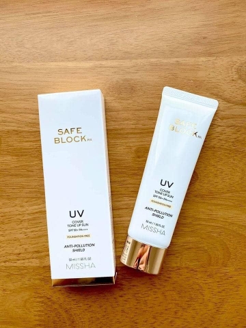 Kem chống nắng MISSHA SAFE BLOCK RX COVER TONE UP SUN SPF50+/PA++++