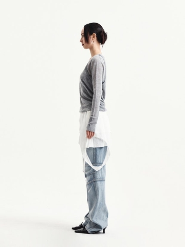 Áo len Matin Kim Mohair Layered Knit Pullover