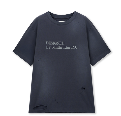 Áo Matin Kim Spray Washed Lettering Damaged Top