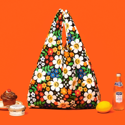 Túi Gập Tiện Lợi Wiggle Wiggle - Spring Garden Black