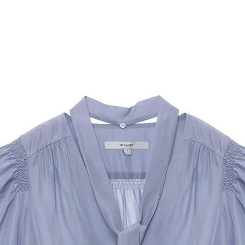 Áo Blouse Puff Sleeve Tie