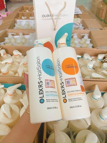 Combo Dầu Gội + Dầu Xả Olexrs Collagen Complex Cao Cấp Hỗ Trợ Ngăn Ngừa Rụng Tóc 960mlx2