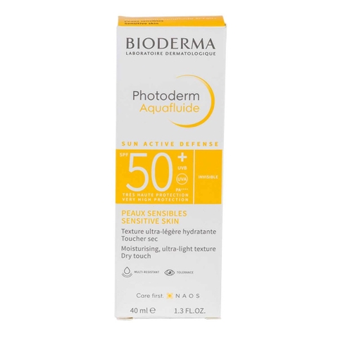 Kem Chống Nắng Bioderma Photoderm Aquafluide Giảm Bóng Nhờn SPF50+ 40ml (Không Màu)