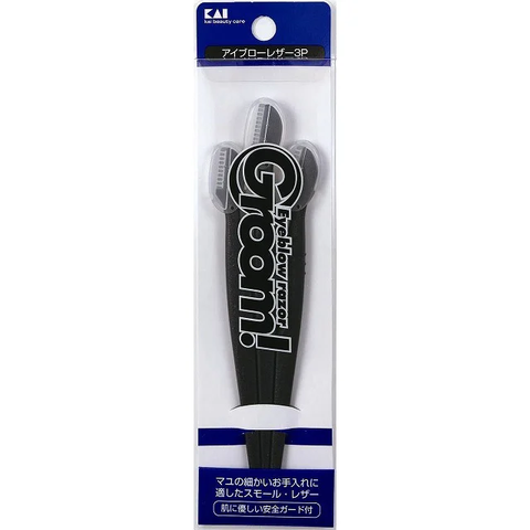 Dao Cạo Lông Mày KAI Groom Eyebrow Razor (3 Cây)