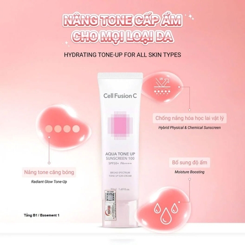 Kem Chống Nắng Cell Fusion C Nâng Tông Cấp Ẩm