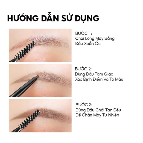 Chì Kẻ Mày Colorkey Thiết Kế Hai Đầu Tiện Dụng, Thích Hợp Vẽ Chân Mày Điêu Khắc 0.7g