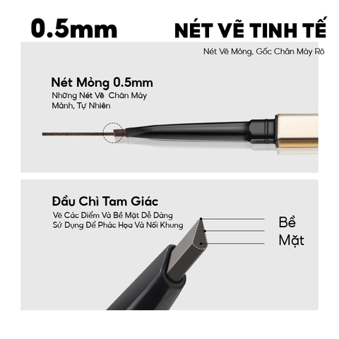 Chì Kẻ Mày Colorkey Thiết Kế Hai Đầu Tiện Dụng, Thích Hợp Vẽ Chân Mày Điêu Khắc 0.7g