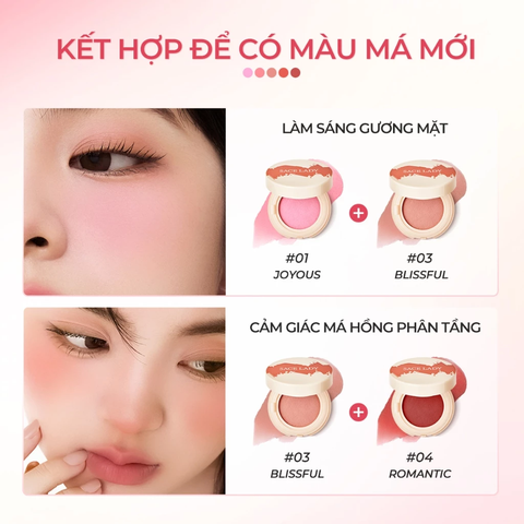 Phấn Má Hồng Sace Lady Màu Sắc Lâu Trôi 3g - #01 Joyous