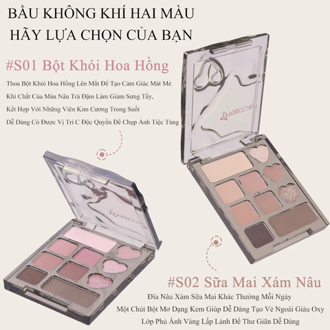 Bảng Phấn Mắt 10 Ô Veecci Hồng Nhũ Mịn Dễ Tán Mini 4.2g