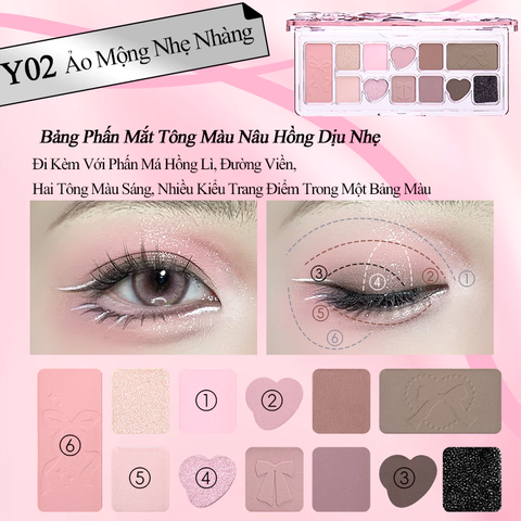 Bảng Phấn Mắt Veecci 11 Ô Ánh Ngọc Trai Lì Đa Chức Năng 9.3g