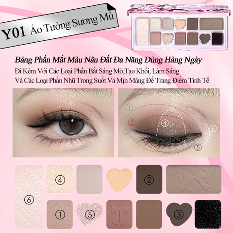 Bảng Phấn Mắt Veecci 11 Ô Ánh Ngọc Trai Lì Đa Chức Năng 9.3g