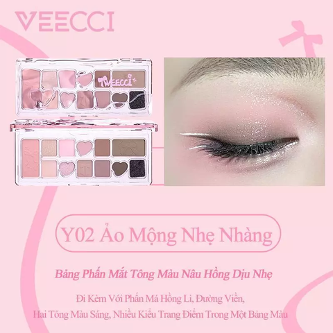 Bảng Phấn Mắt Veecci 11 Ô Ánh Ngọc Trai Lì Đa Chức Năng 9.3g