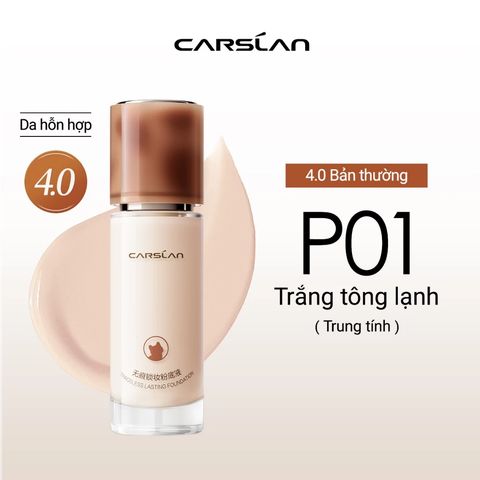 Kem Nền Carslan 4.0 Dạng Lỏng Kiềm Dầu Lâu Trôi Chống Thấm Nước Suốt 24H 30g