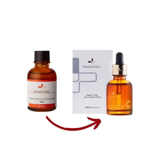 Serum GoodnDoc Vitamin C-16.5 Daily Whitening Serum Dưỡng Sáng, Mờ Thâm Nám 30ml