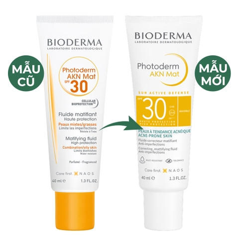 Kem Chống Nắng Bioderma Photoderm AKN Mat Dành Cho Da Dầu, Mụn SPF30