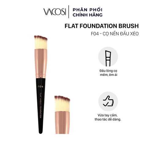 Cọ Nền Vacosi Đầu Xéo Phẳng - F04