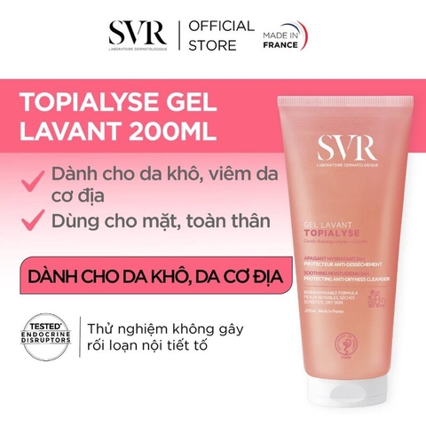 Gel Rửa Mặt SVR Lavant Topialyse Dành Cho Da Khô Và Nhạy Cảm