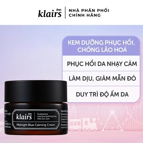 Kem Dưỡng Dear Klairs Làm Dịu Và Phục Hồi Da Midnight Blue Calming Cream
