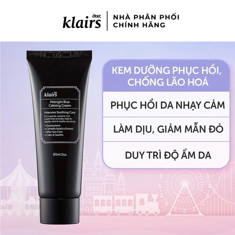 Kem Dưỡng Dear Klairs Làm Dịu Và Phục Hồi Da Midnight Blue Calming Cream