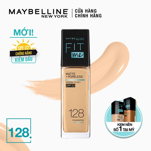 Kem Nền Maybelline Fitme Mịn Nhẹ Kiềm Dầu Chống Nắng 30ml
