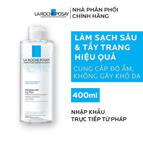 Nước Làm Sạch Sâu Và Tẩy Trang La Roche-Posay Dành Cho Da Nhạy Cảm 400ml
