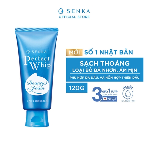 Sữa Rửa Mặt Tạo Bọt Senka Perfect Whip U 120g