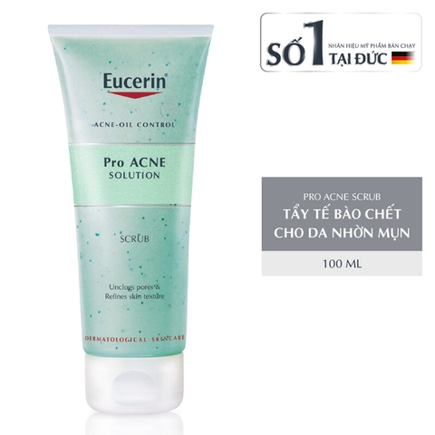 Tẩy Tế Bào Chết Eucerin Ngăn Ngừa Mụn Pro Acne 100ml