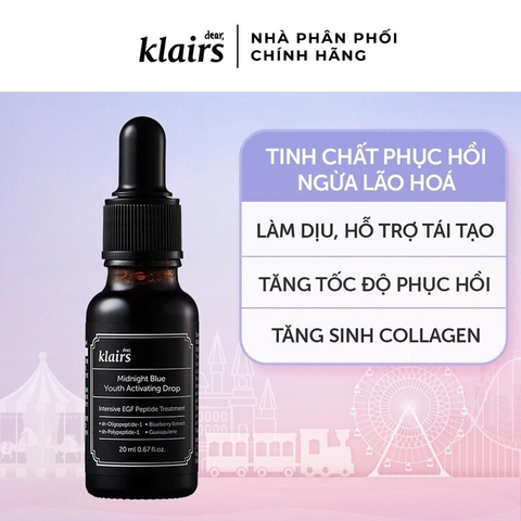Tinh Chất Dear Klairs Phục Hồi Da Và Dưỡng Ẩm Midnight Blue Youth Activating Drop 20ml