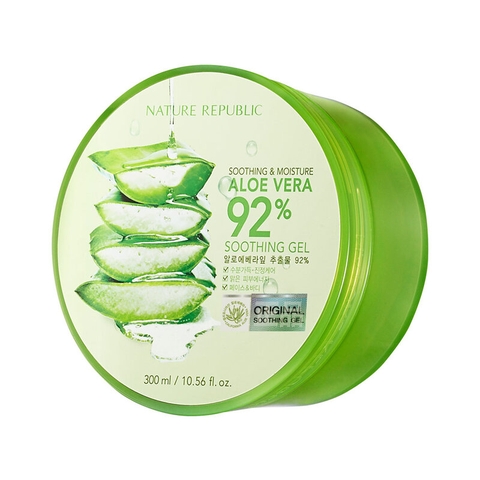 Gel Dưỡng Ẩm Nature Republic Soothing & Moisture Aloe Vera 92% Chiết Xuất Lô Hội 300ml