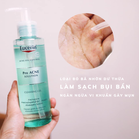 Gel Rửa Mặt Eucerin Giảm Mụn ProAcne 400ml