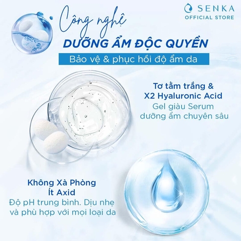 Gel Rửa Mặt Senka Perfect Gentle Wash Dịu Nhẹ 100g