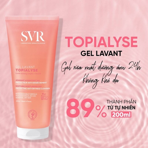 Gel Rửa Mặt SVR Lavant Topialyse Dành Cho Da Khô Và Nhạy Cảm
