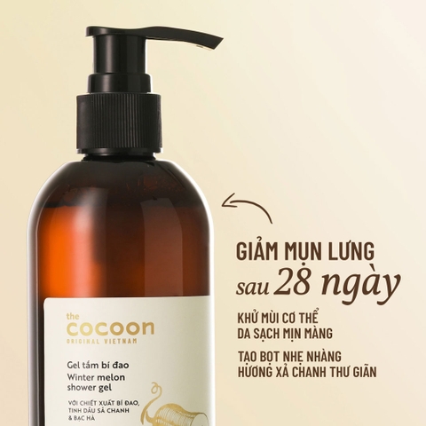 Gel Tắm Bí Đao Cocoon Làm Giảm Mụn Lưng 310ml