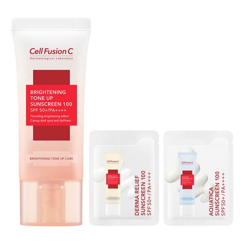 Kem Chống Nắng Cell Fusion C Brightening Tone Up Suncreen 100 Nâng Tông Da