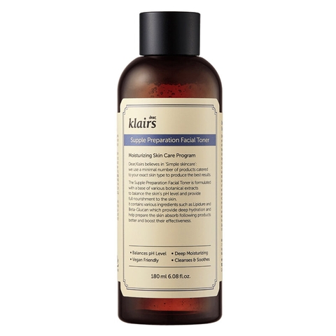 Nước Hoa Hồng Có Mùi Dear Klairs Dưỡng Ẩm Da Và Làm Mềm Da Supple Preparation Facial 180ml