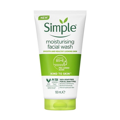 Sữa Rửa Mặt Simple Moisturising Facial Wash Dành Cho Da Khô và Da Nhạy Cảm 150ml