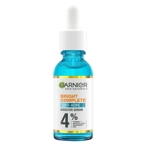 Dưỡng Chất Garnier Giảm Mụn Sáng Da Skin Naturals Bright Complete Anti-Acne Booster Serum 30ml
