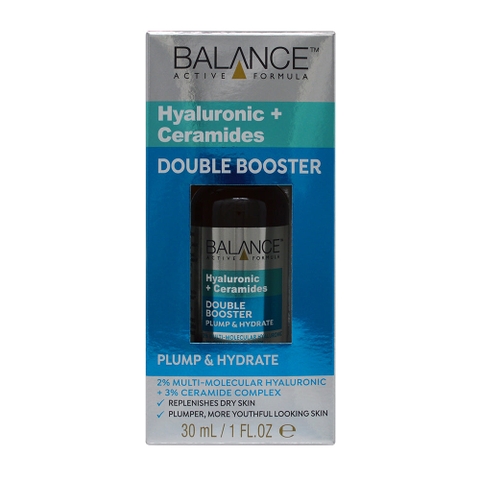 Tinh Chất Balance Active Formula Dưỡng Ẩm 2% Hyaluronic + 3% Ceramides Double Booster 30ml