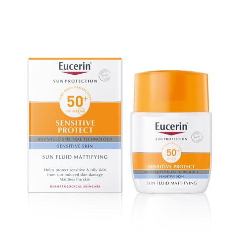 Kem Chống Nắng Eucerin Cho Da Nhạy Cảm Sun Fluid Mattifying SPF50+ 50ml