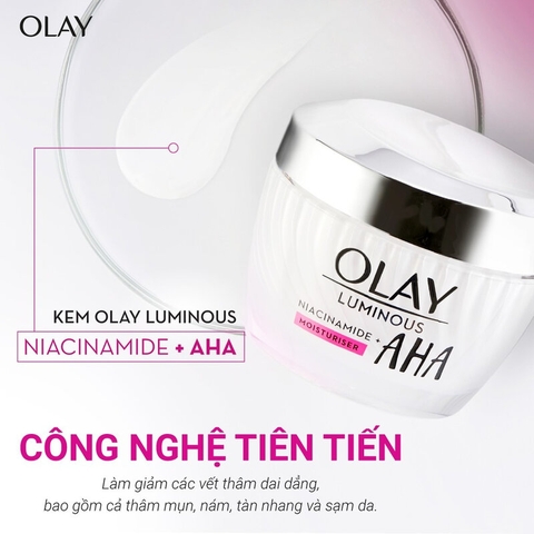 Kem Dưỡng Olay Niacinamide+AHA Tái Tạo & Ngừa Lão Hóa 50g