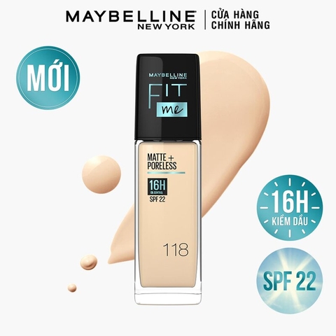 Kem Nền Maybelline Fitme Mịn Nhẹ Kiềm Dầu Chống Nắng 30ml